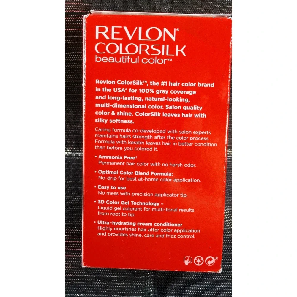 Revlon Colorsilk Beautiful Color Black 10 Permanent Hair Dye Kit W/Keratin